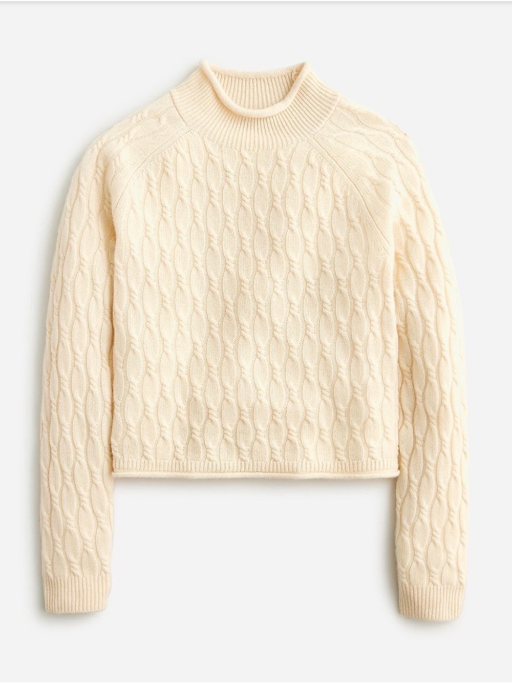 Jcrew Cashmere shrunken cable-knit Rollneck sweater